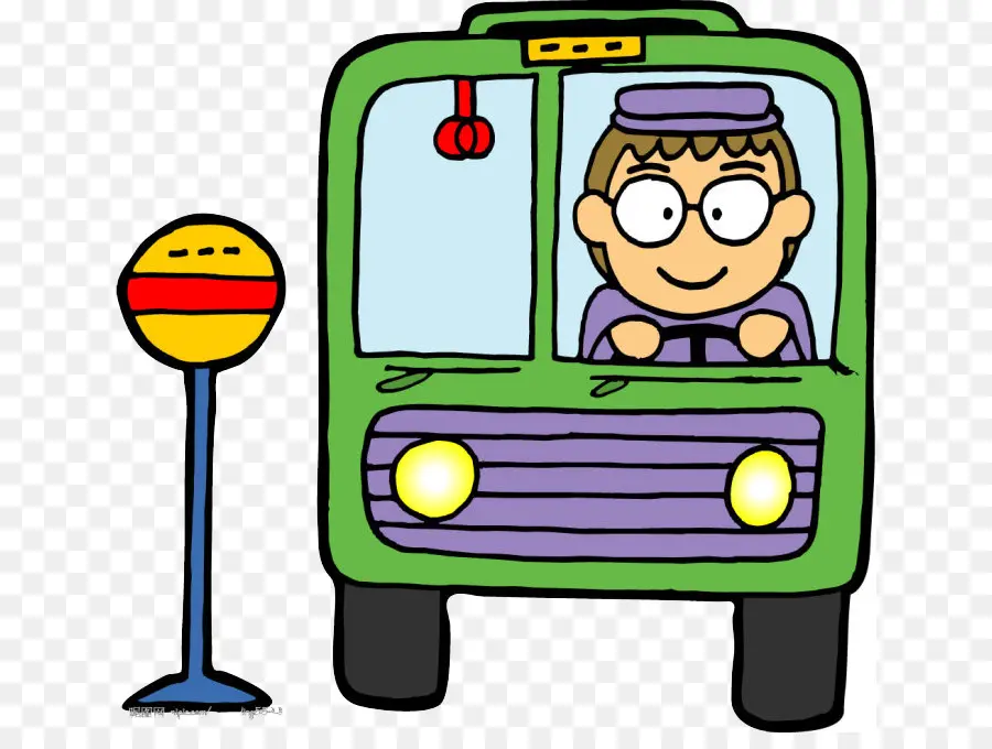 Chauffeur D'autobus，Dessin Animé PNG