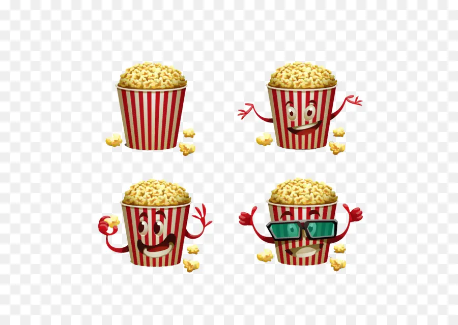 Popcorn，Dessin Animé PNG