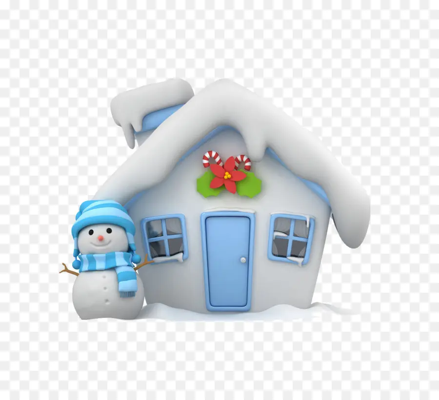 Bonhomme De Neige Et Maison，Neige PNG