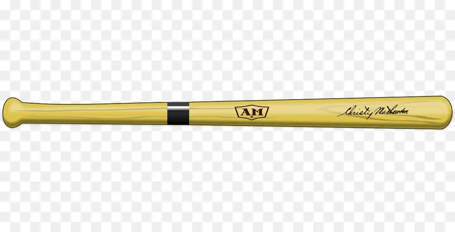 Batte De Baseball Jaune，En Bois PNG