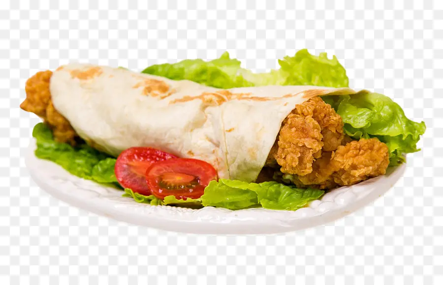 Wrap Au Poulet，Laitue PNG