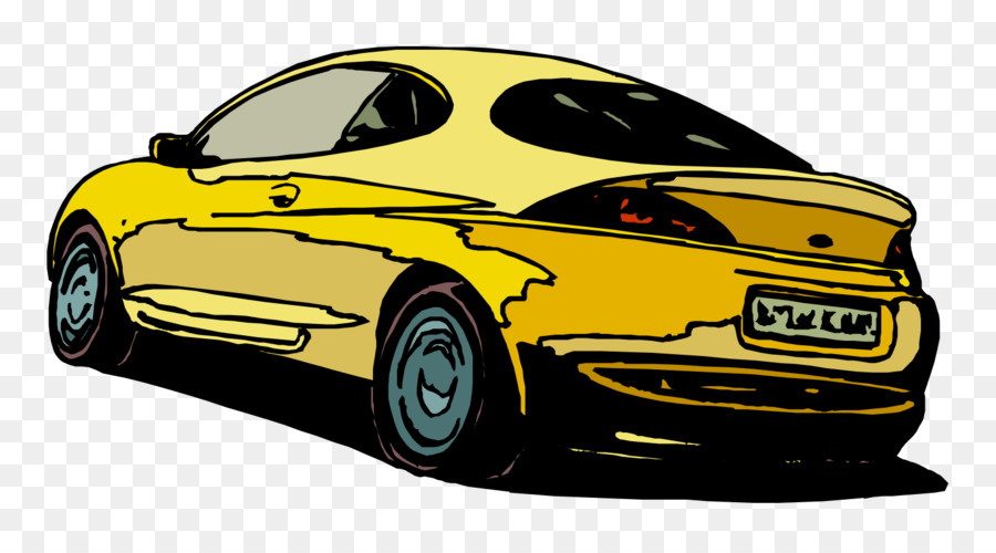 Voiture Jaune De Dessin Animé，Dessin Animé PNG