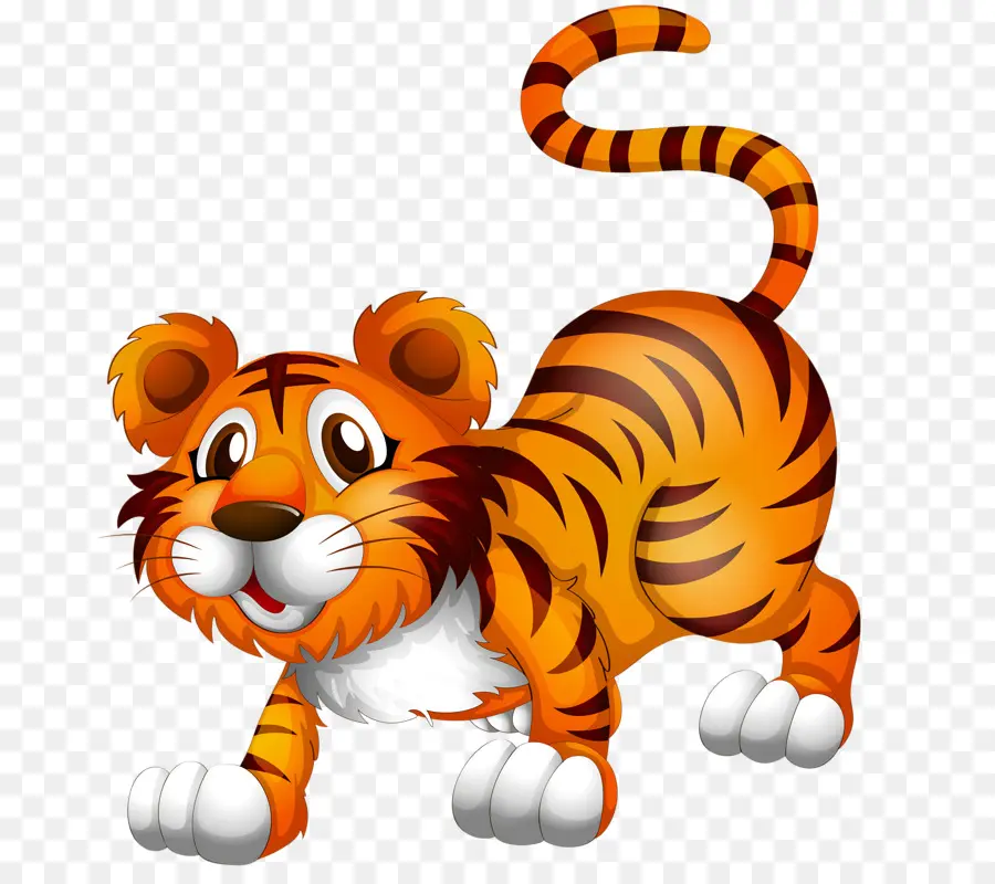 Tigre Coloré，Dessin Animé PNG