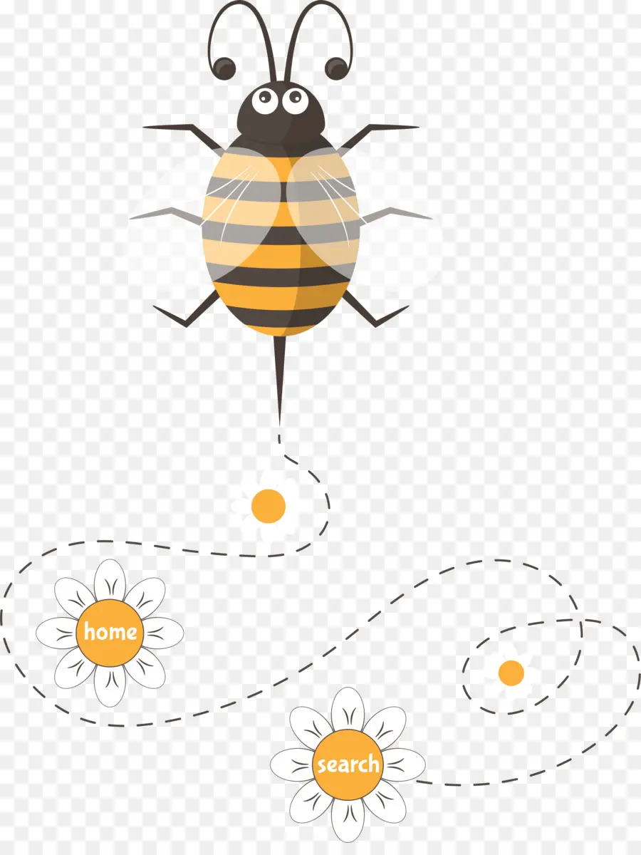 Abeille De Dessin Animé，Fleurs PNG