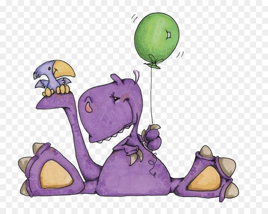 Dinosaure Violet，Ballon PNG