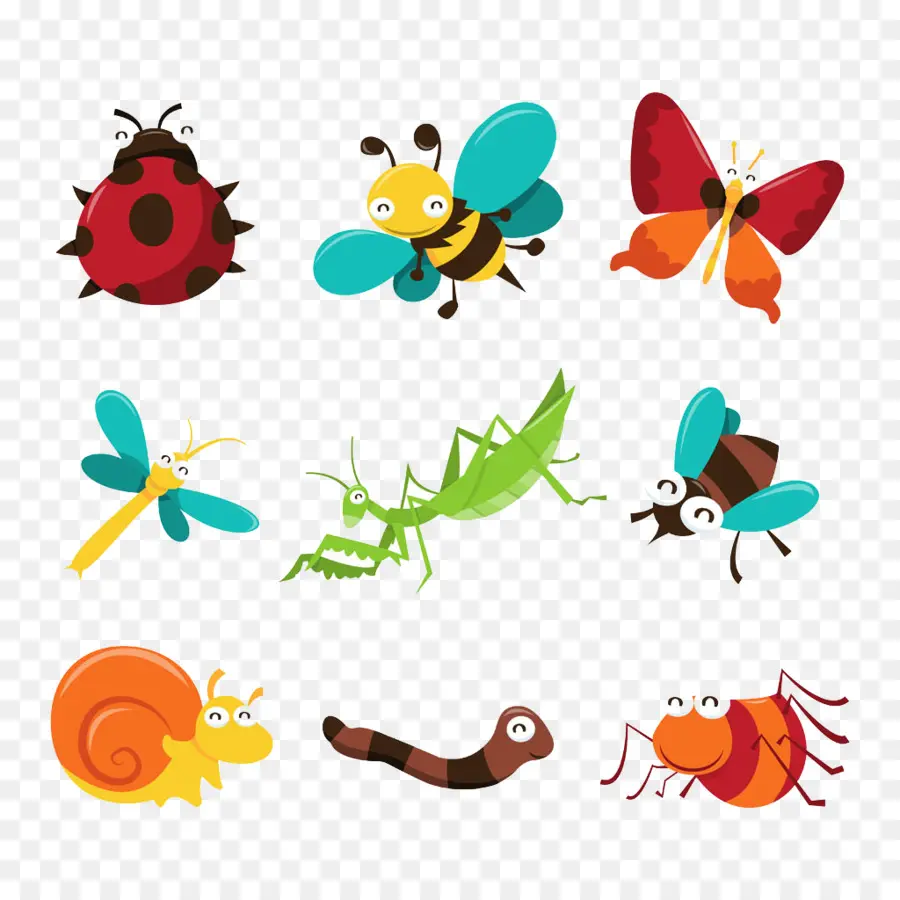 Insectes De Dessin Animé，Mignon PNG