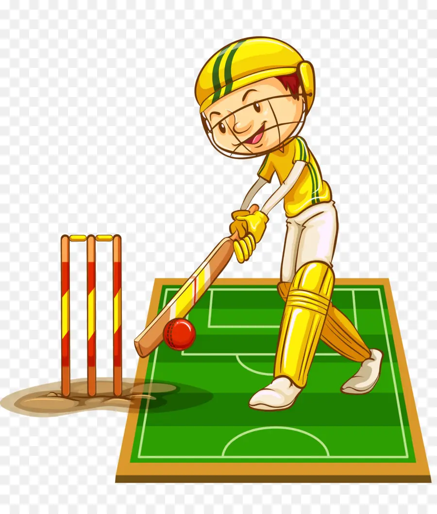 Joueur De Cricket，Batte PNG