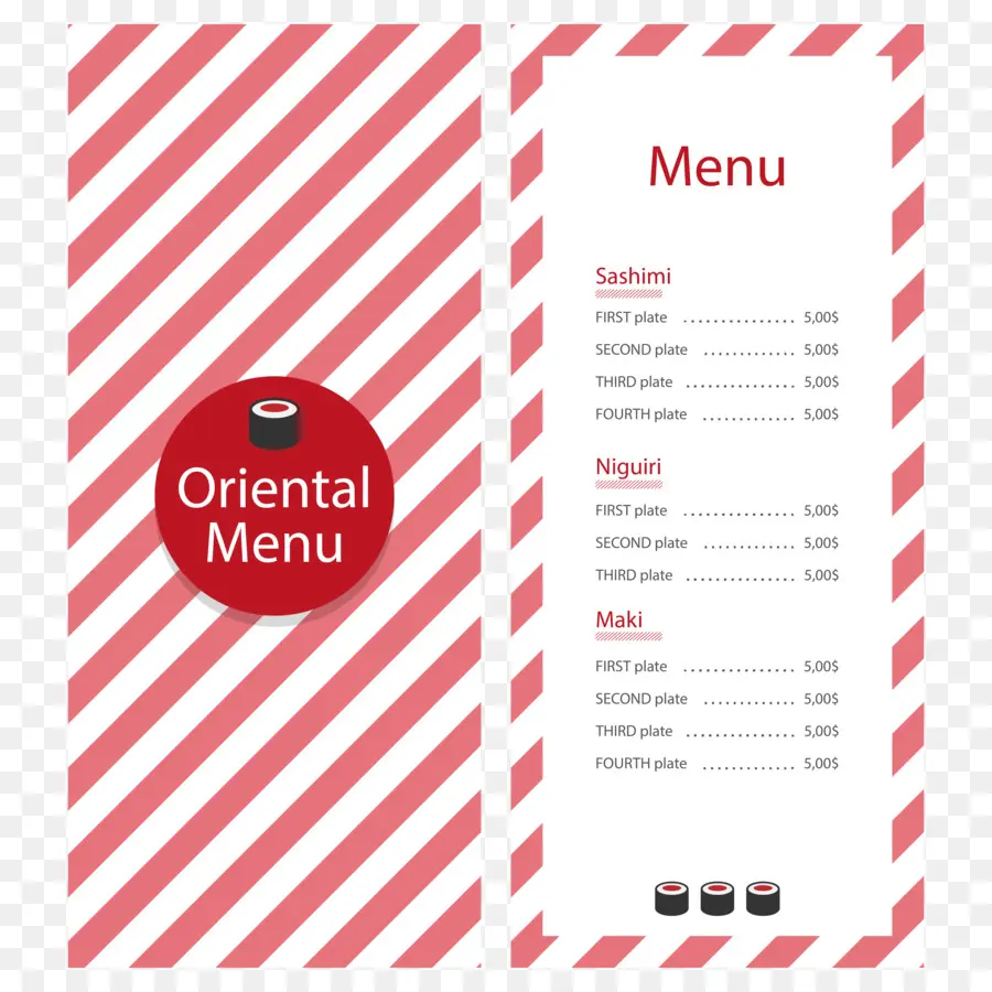 Menu，Sushis PNG