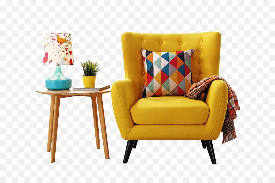 Fauteuil Jaune，Confort PNG