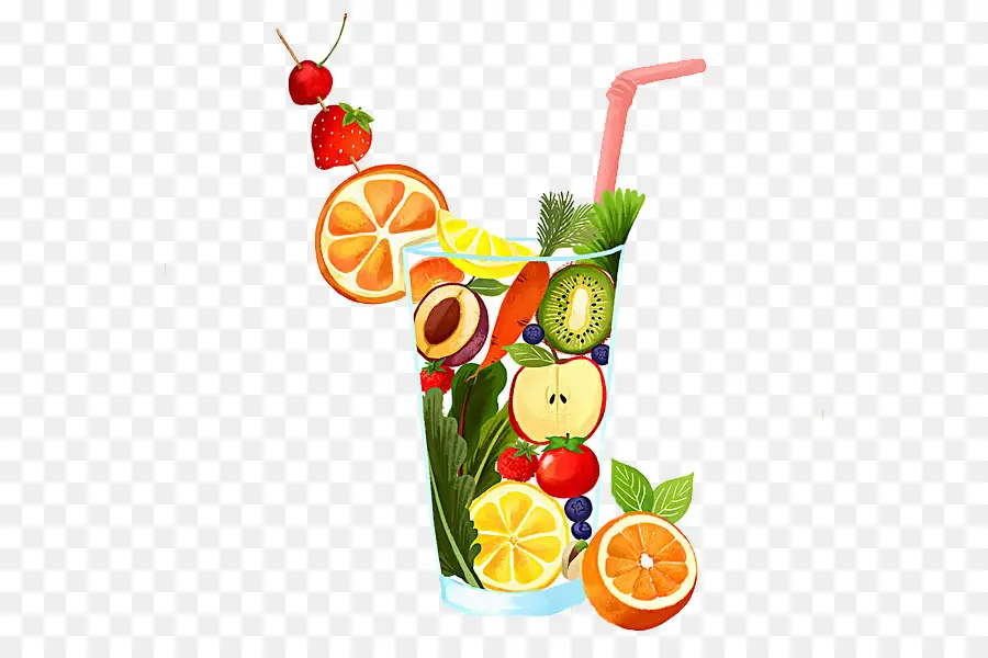 Boisson Aux Fruits，Paille PNG