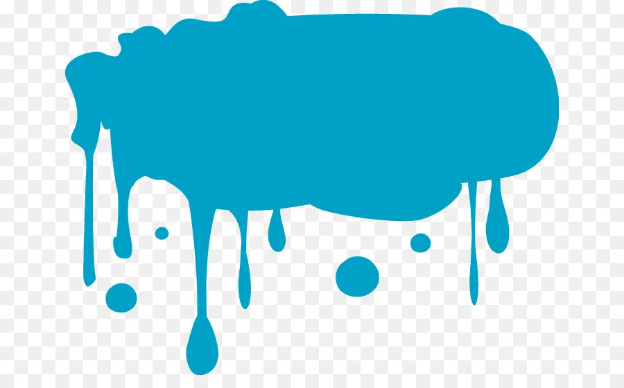 Éclaboussure De Peinture Bleue，Goutte PNG