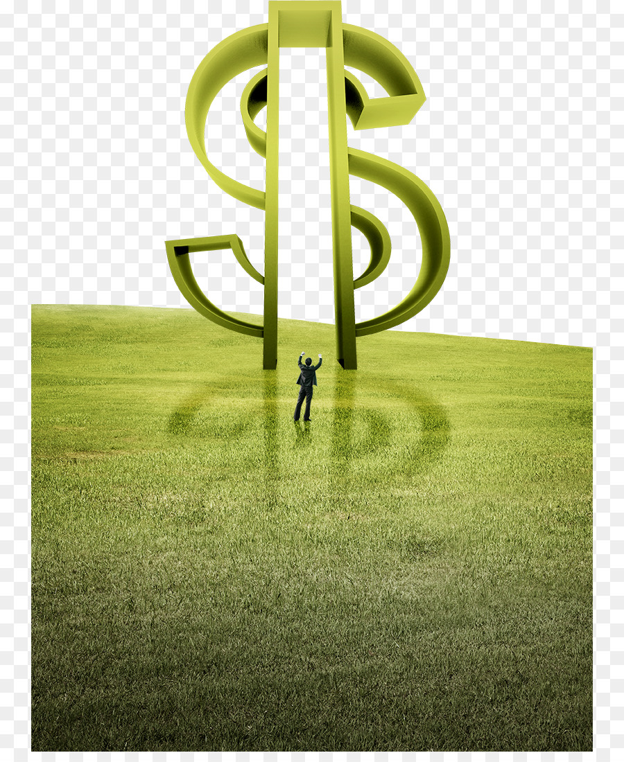 Signe Dollar，Vert PNG