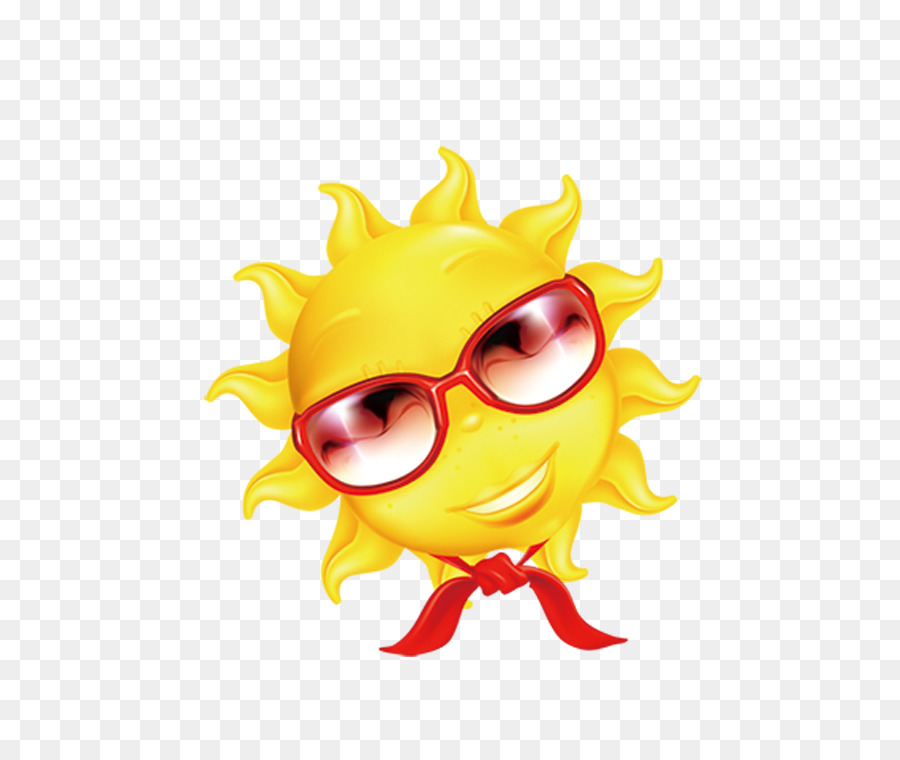 Soleil Avec Des Lunettes De Soleil，Été PNG