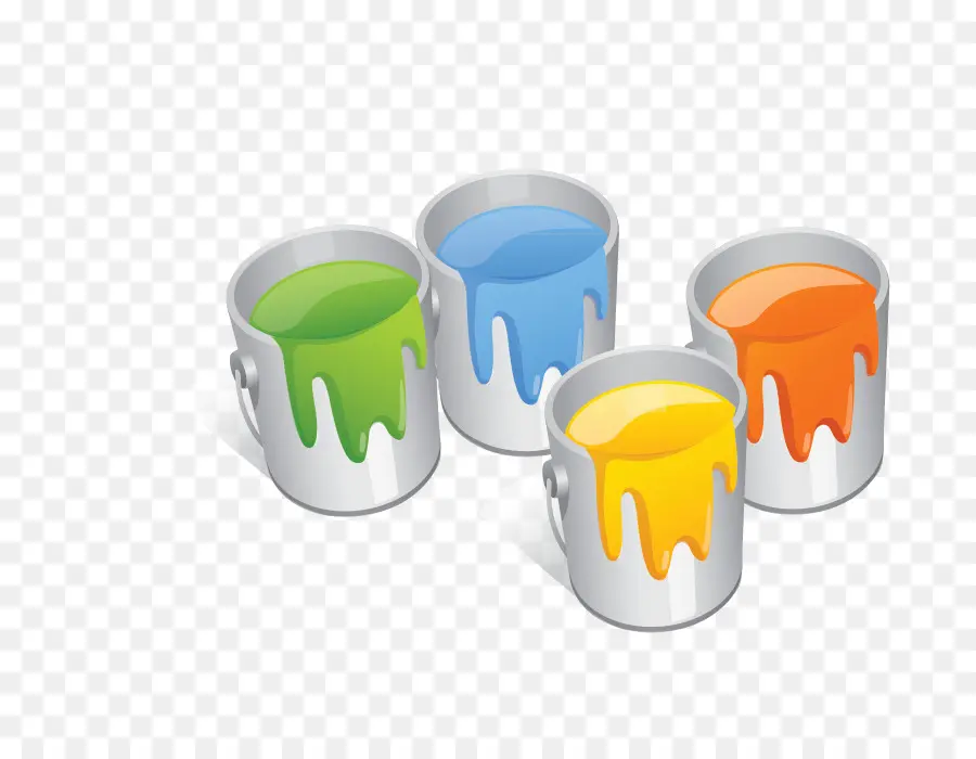 Seaux De Peinture，Couleurs PNG