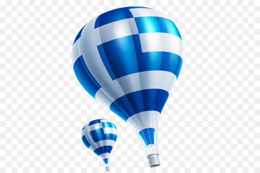 Montgolfière，Bleu PNG