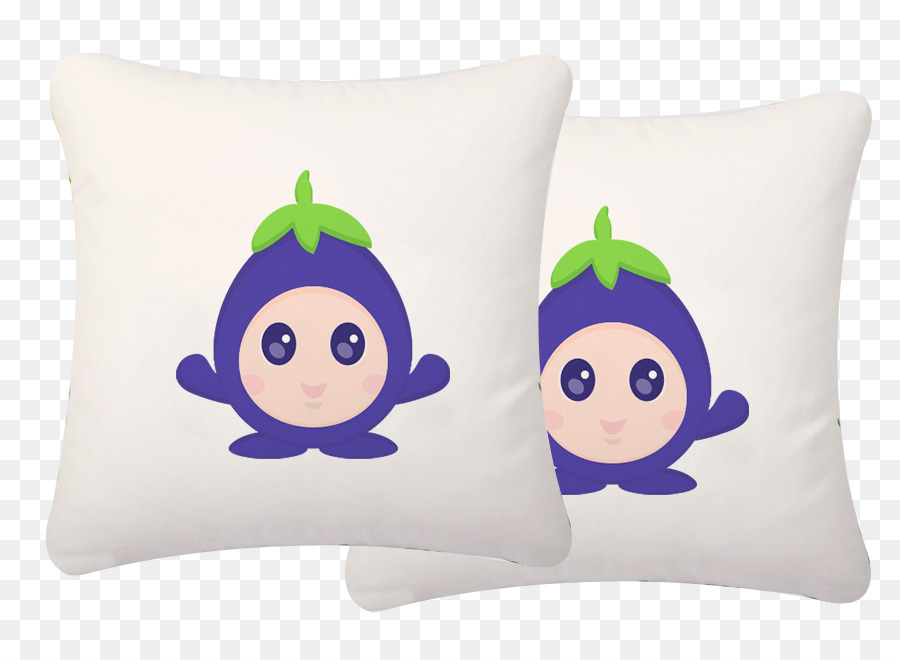 Oreillers Mignons De Caractère D’aubergine，Aubergine PNG