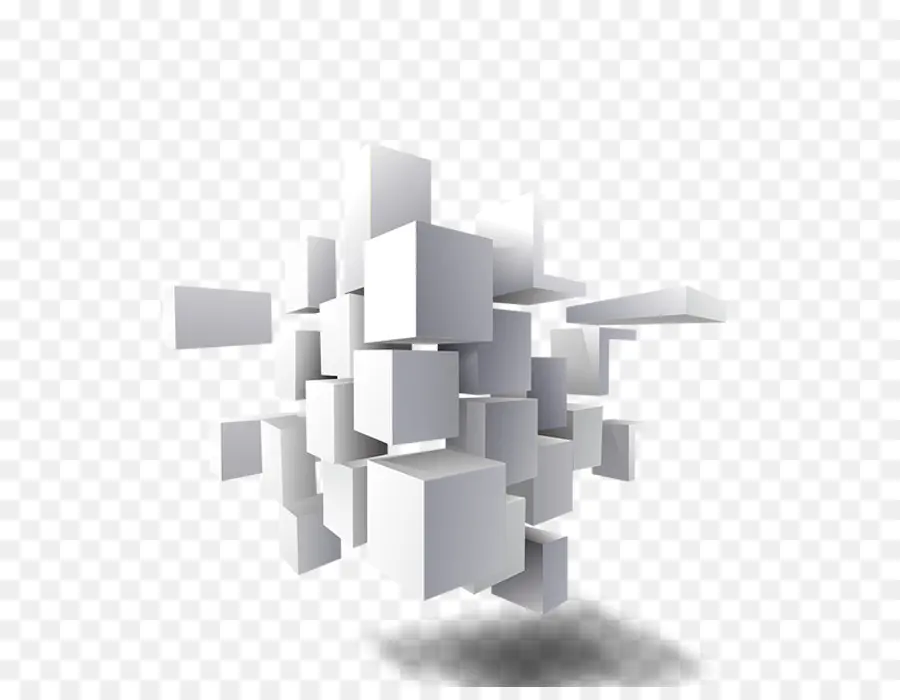 Cubes 3d，Géométrique PNG