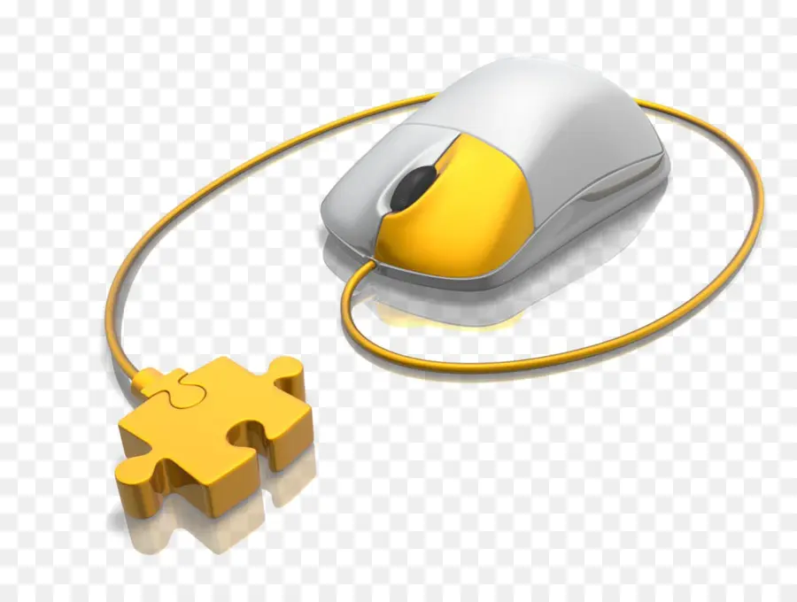 Souris Puzzle Jaune，Ordinateur PNG