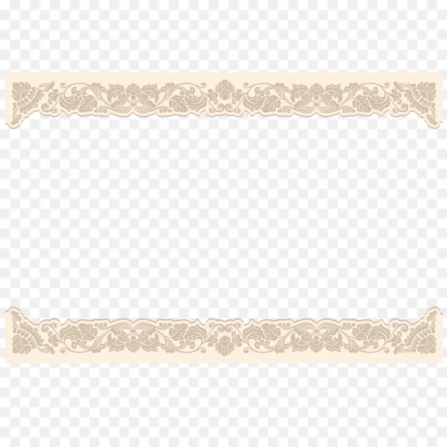 Bordure Décorative，Or PNG