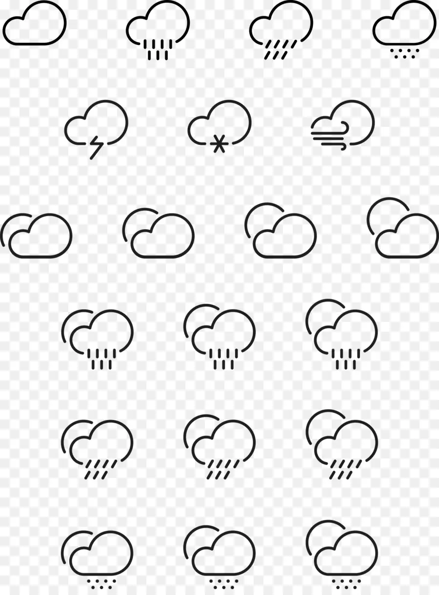 Icônes Météo，Nuage PNG