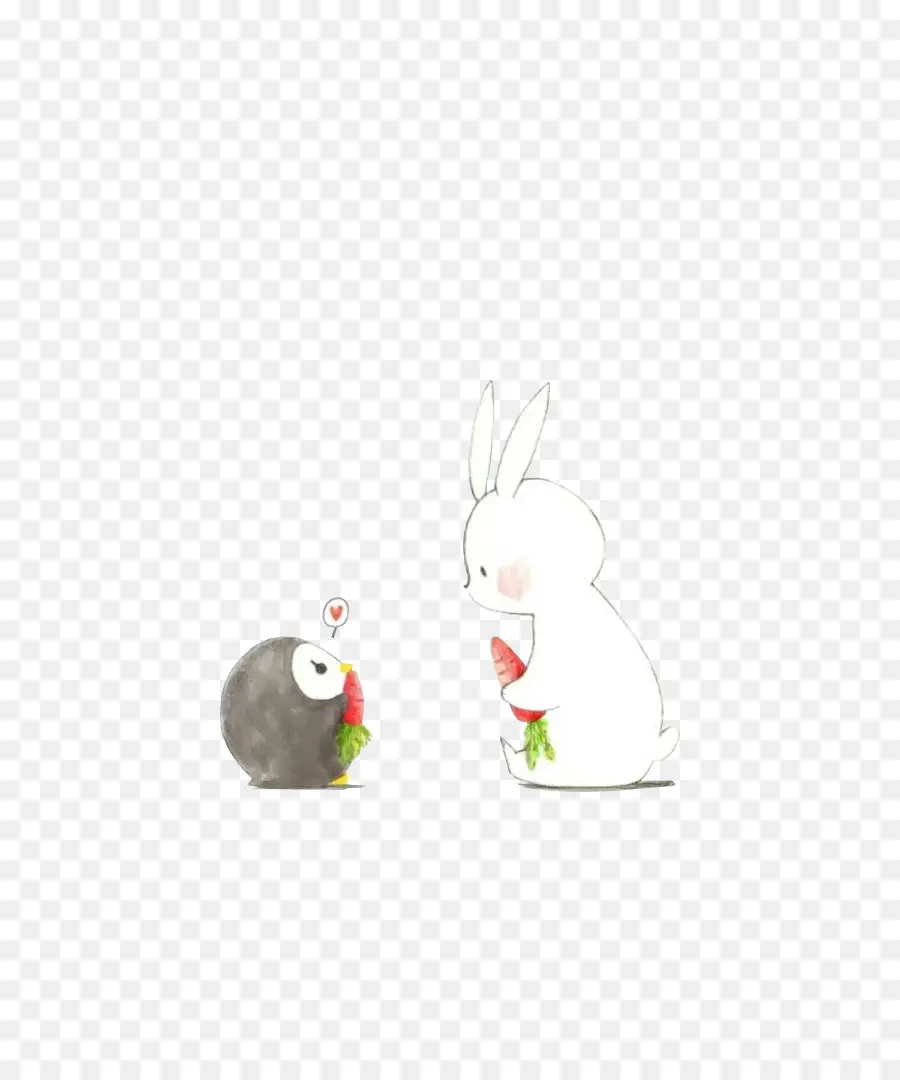 Pingouin Et Lapin，Manchot PNG