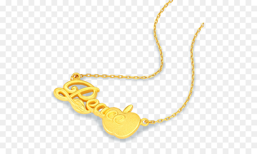 Collier En Or，Paix PNG