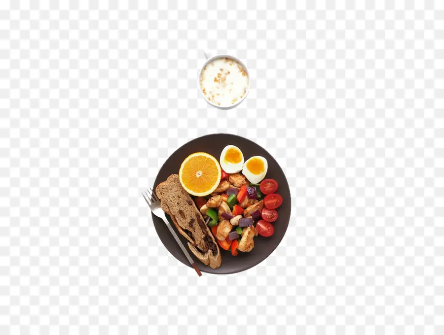 Assiette De Petit Déjeuner，En Bonne Santé PNG