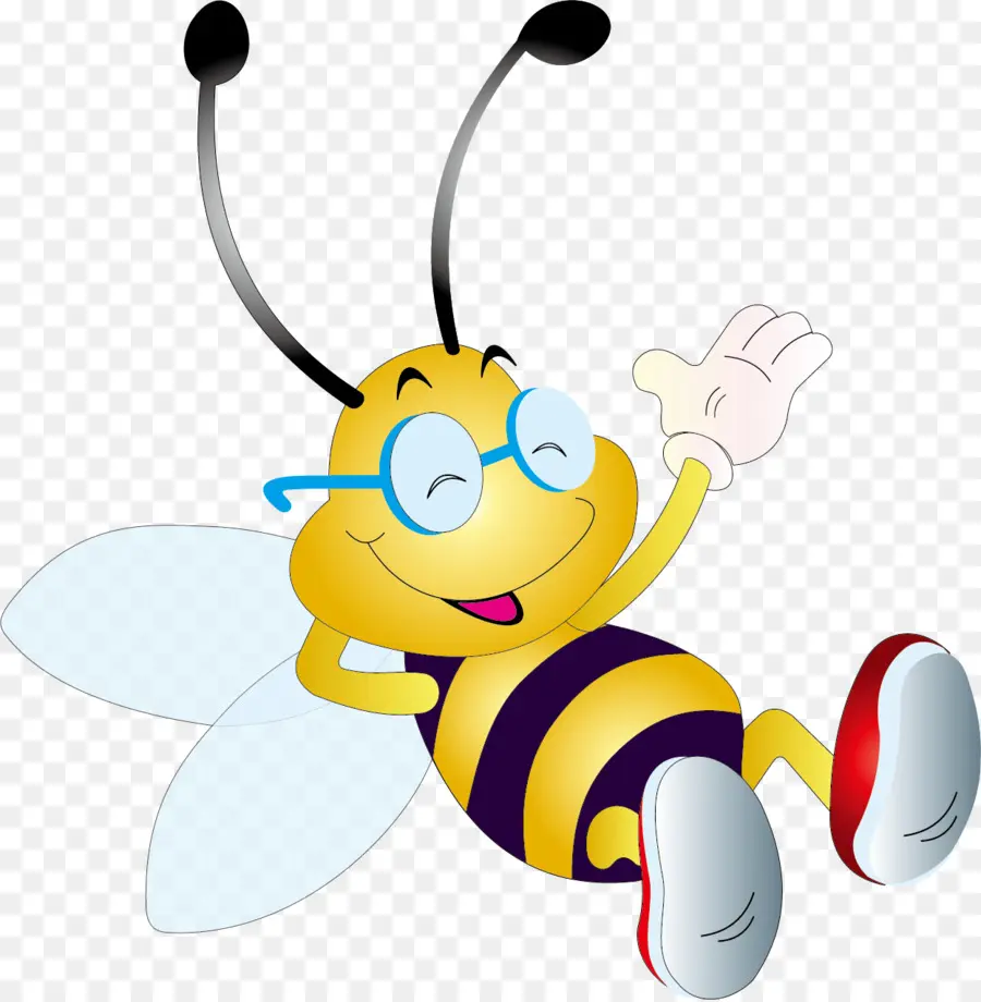 Abeille De Dessin Animé，Souriant PNG