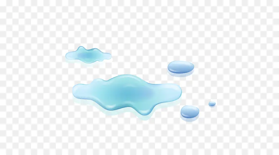 Gouttes D'eau，Bleu PNG