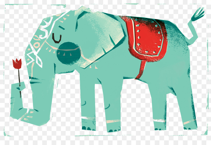 Éléphant，Fleur PNG