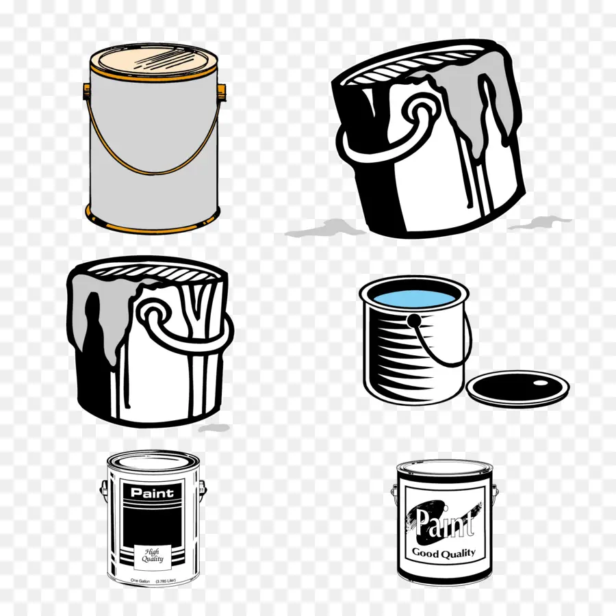 Pots De Peinture，Peinture PNG