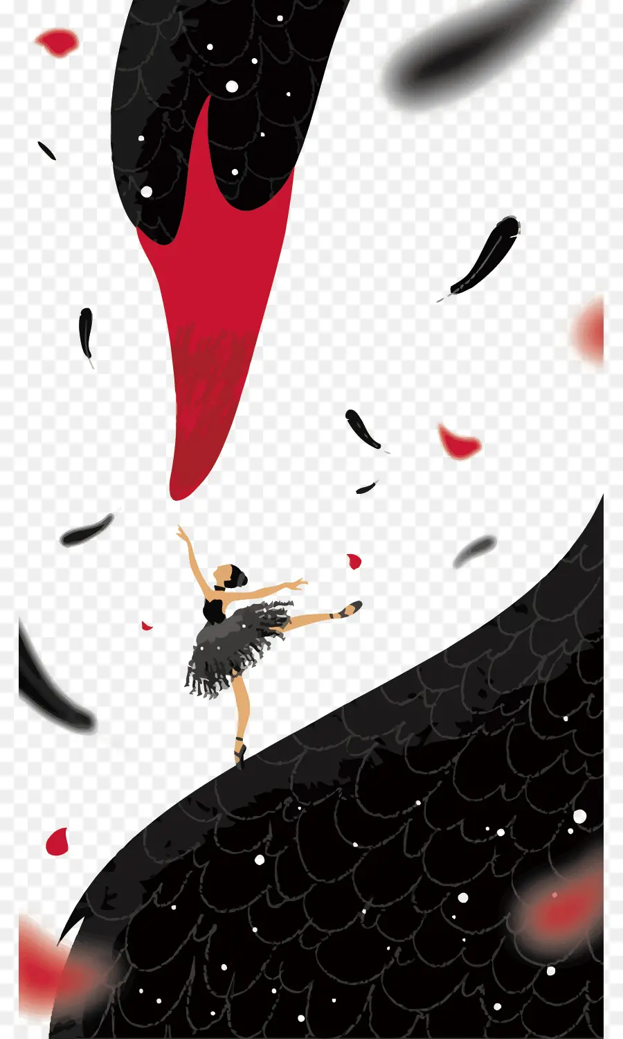 Ballerine，Cygne Noir PNG