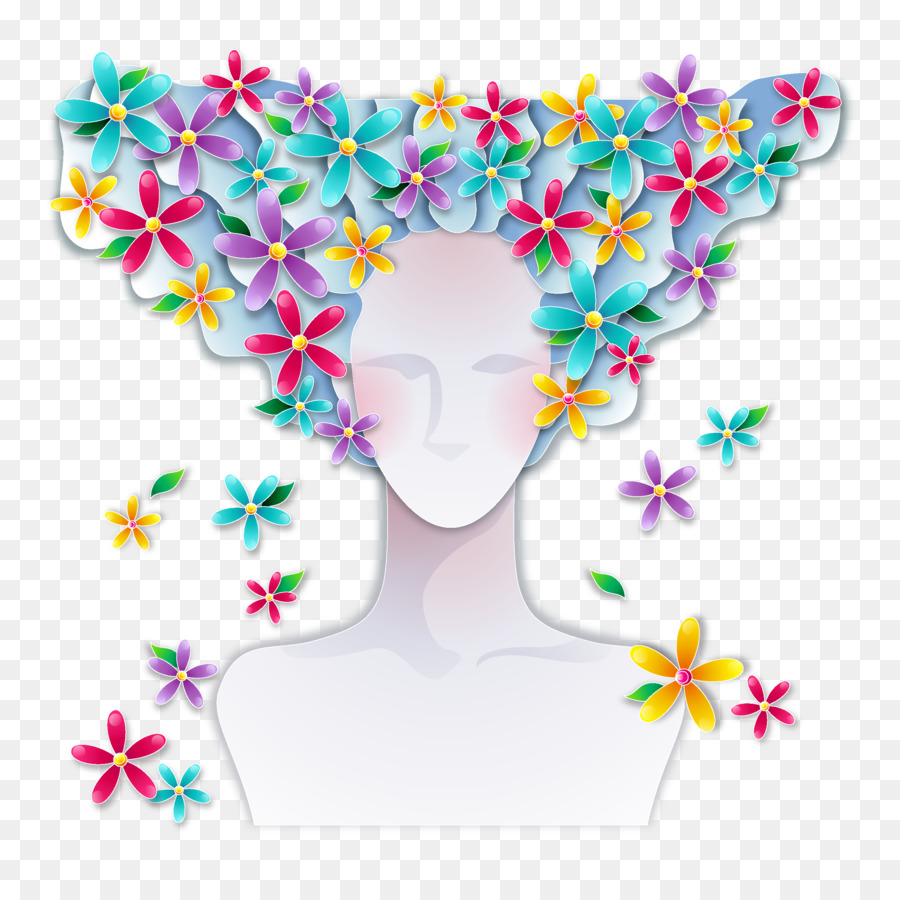 Cheveux De Fleurs，Cheveux PNG