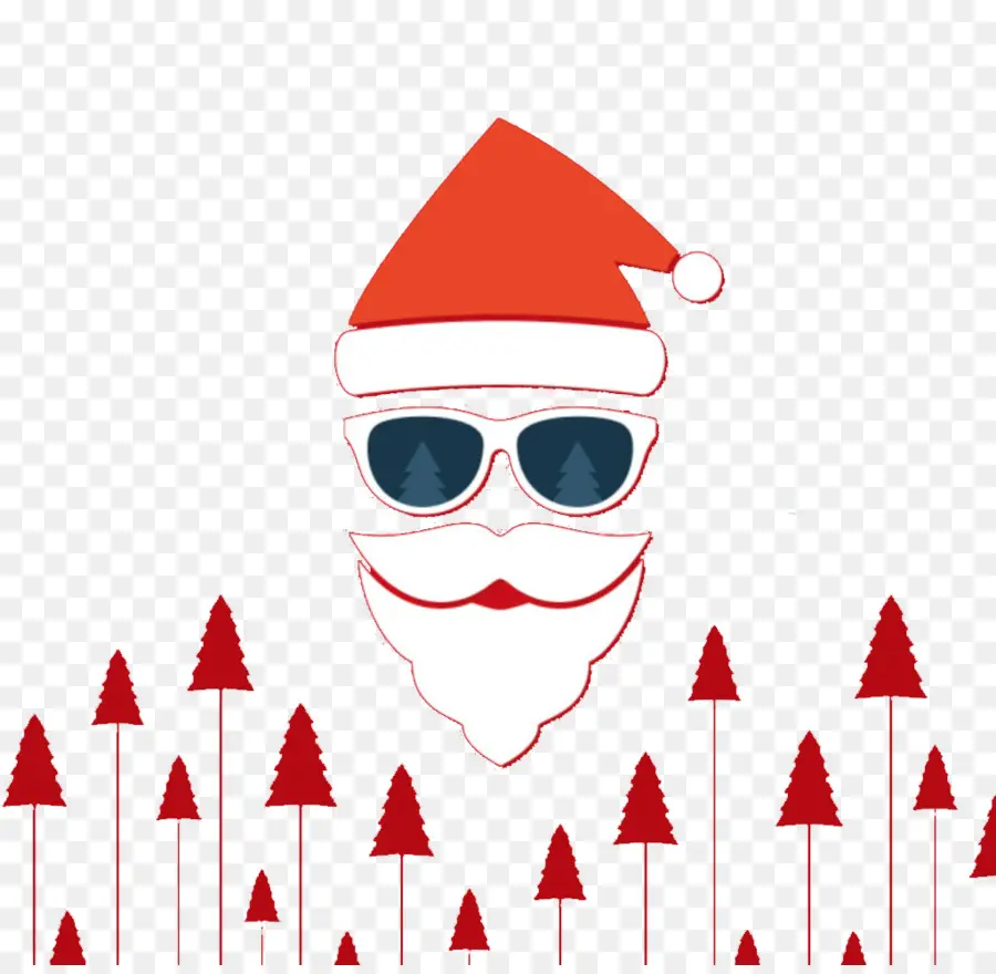 Père Noël Avec Des Lunettes De Soleil，Chapeau PNG