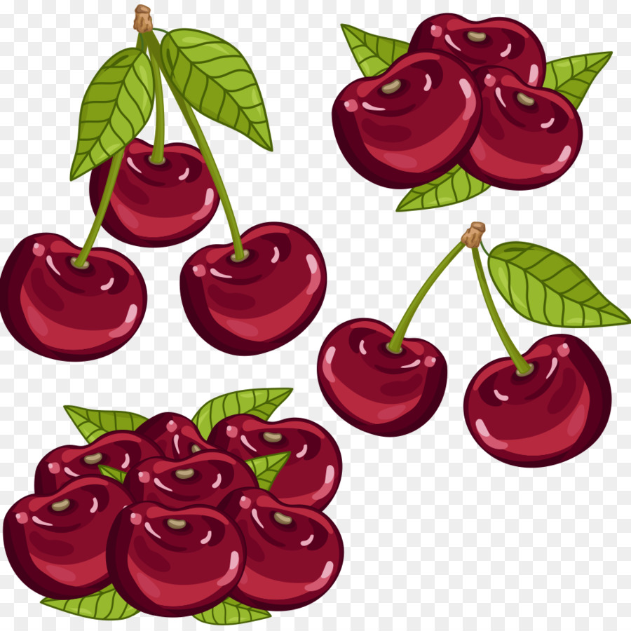 Cerises，Feuilles PNG