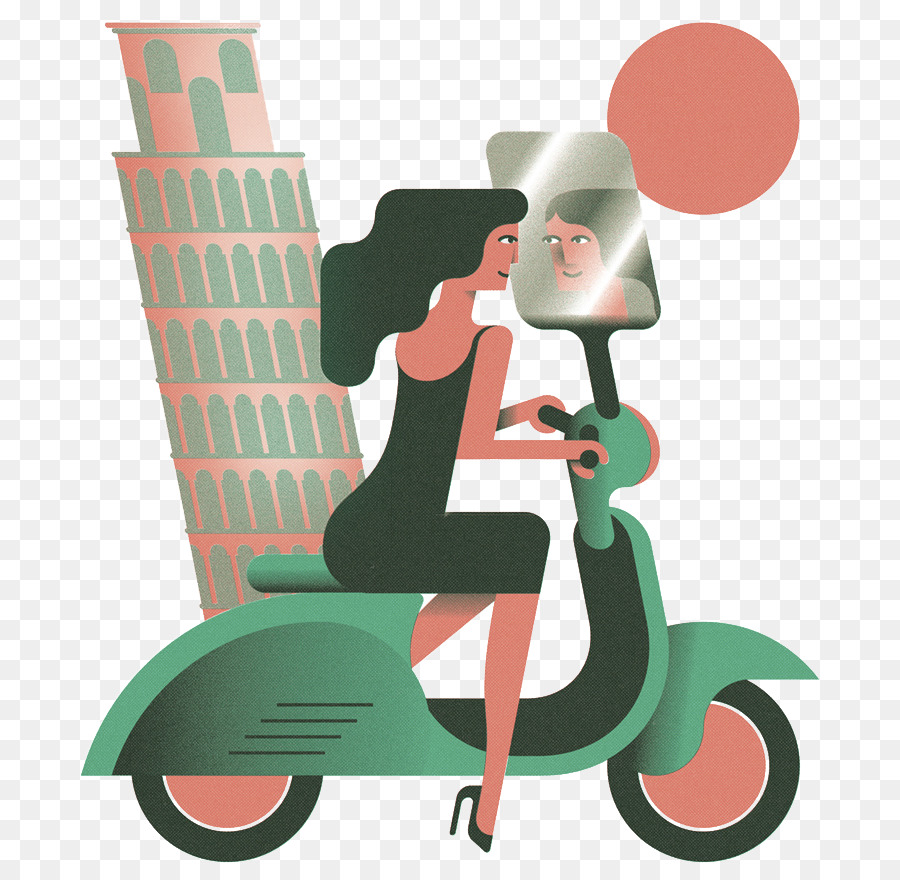 Femme Sur Scooter，Monter PNG