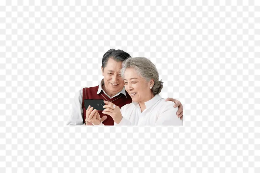 Couple De Personnes âgées，Téléphone PNG