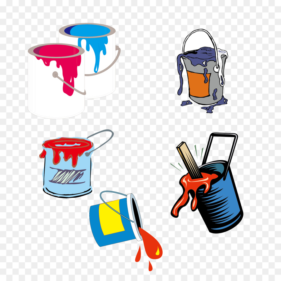 Pots De Peinture，Peinture PNG