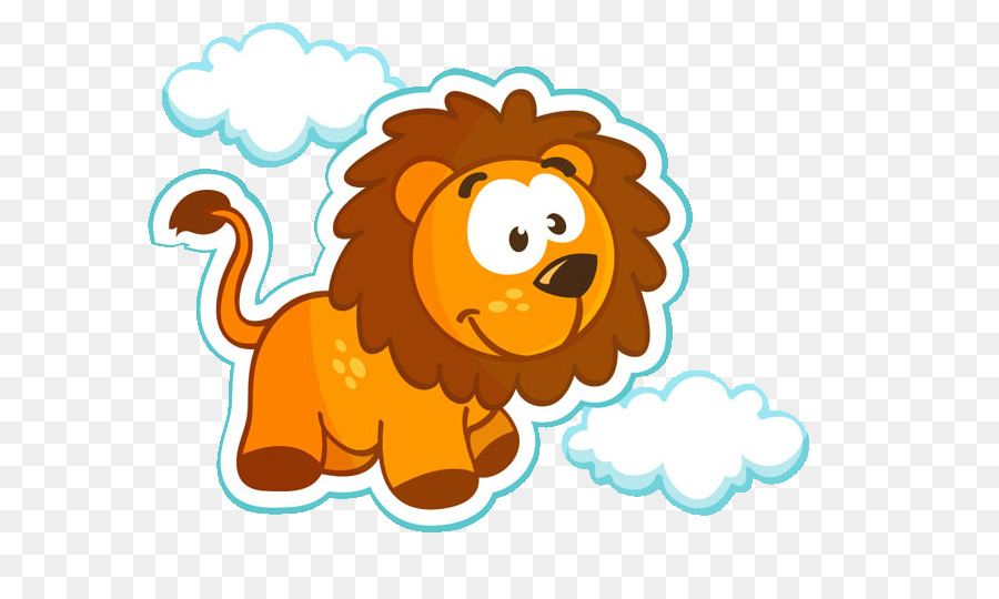 Lion De Dessin Animé，Mignon PNG