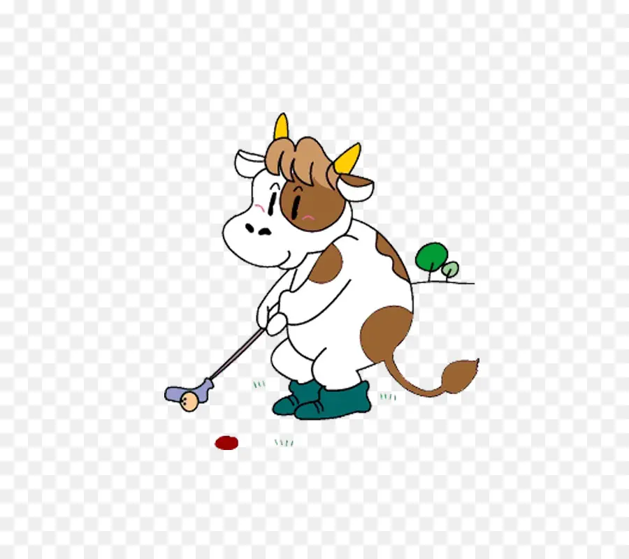 Vache Jouant Au Golf，Club De Golf PNG