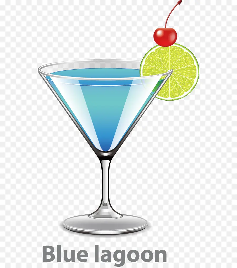 Cocktail Lagon Bleu，Citron Vert PNG