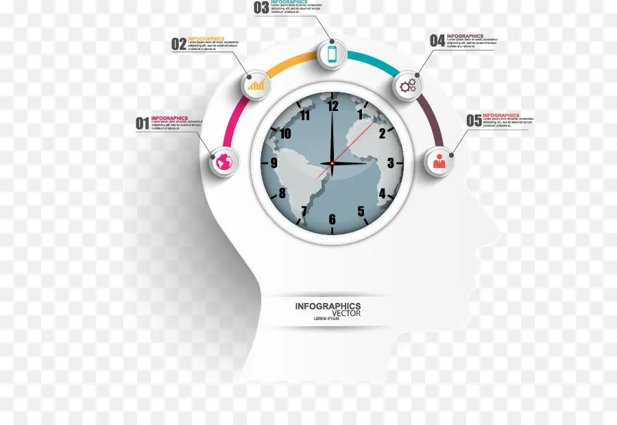 Infographie De L'horloge，Temps PNG