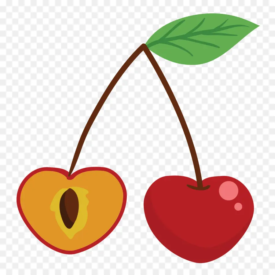 Cerises Rouges，Tige PNG