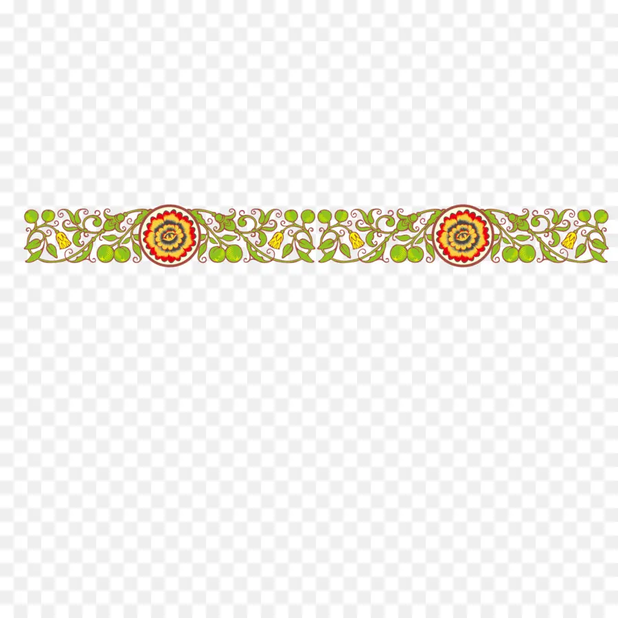 Bordure Florale，Modèle PNG