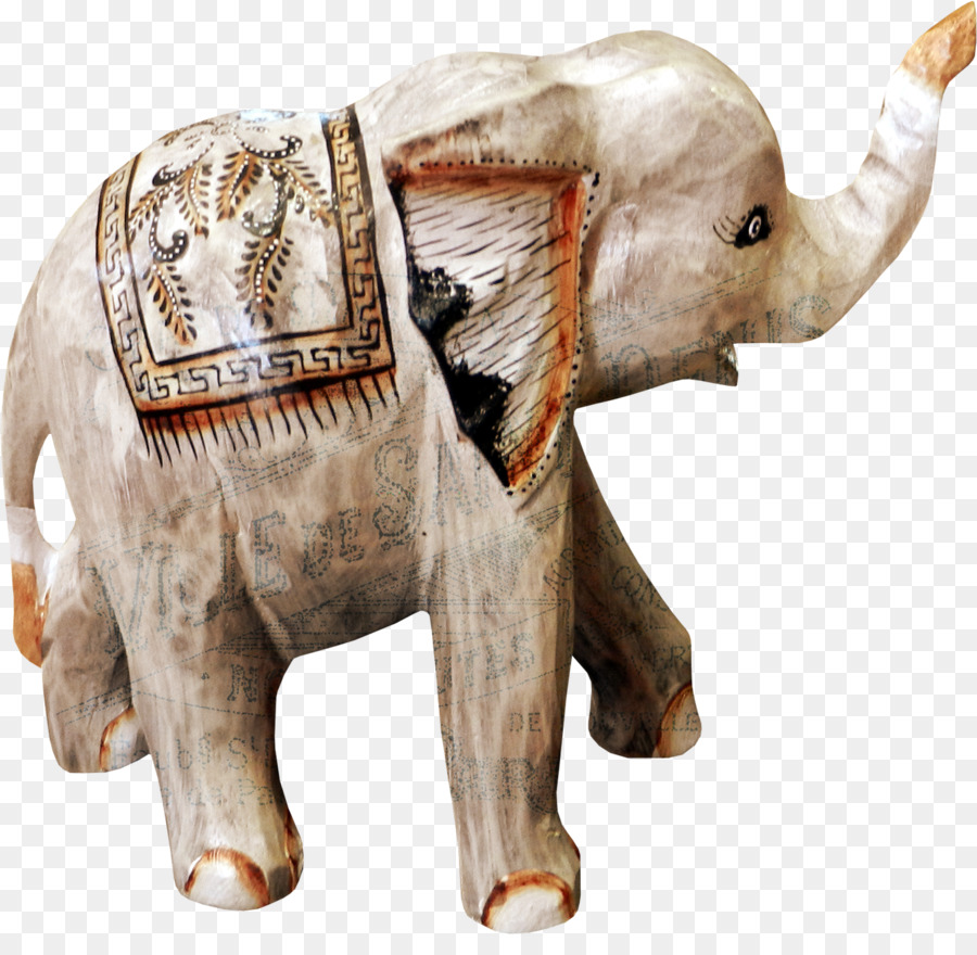 Statue D'éléphant，En Bois PNG