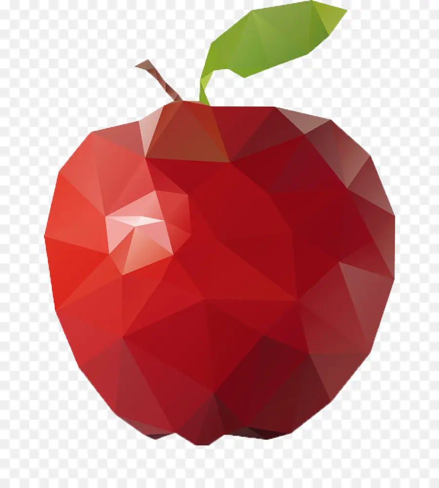 Pommes Géométriques，Pomme Rouge PNG