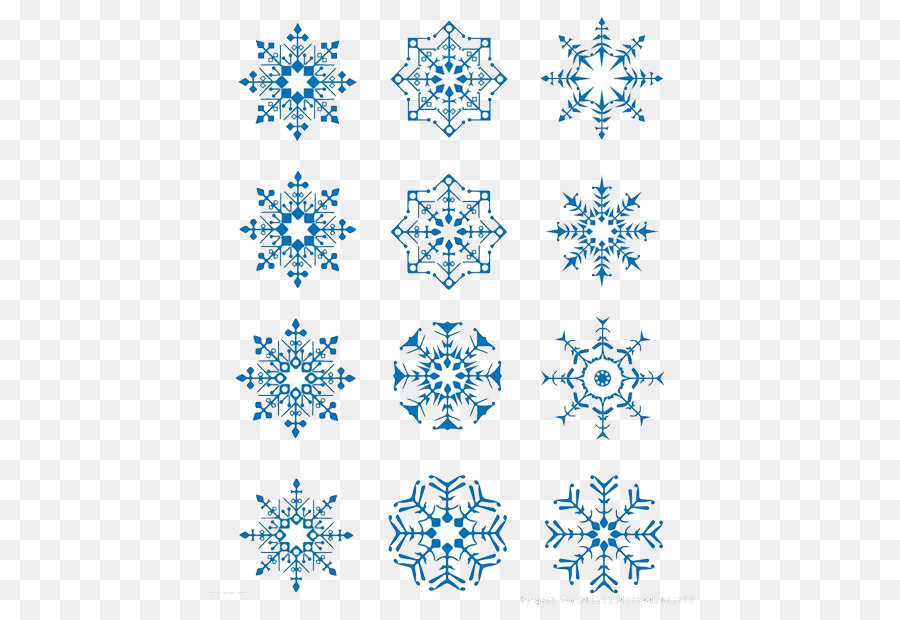 Flocons De Neige，Bleu PNG