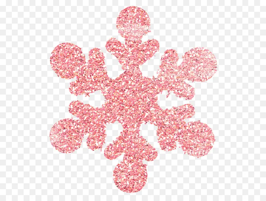 Flocon De Neige Rose，Paillettes PNG