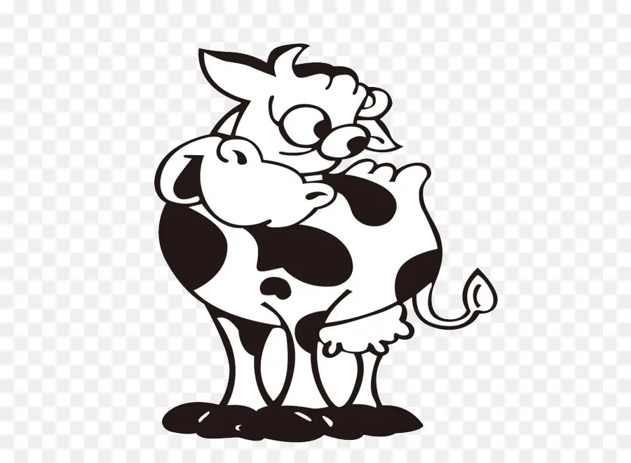 Vache，Noir Et Blanc PNG