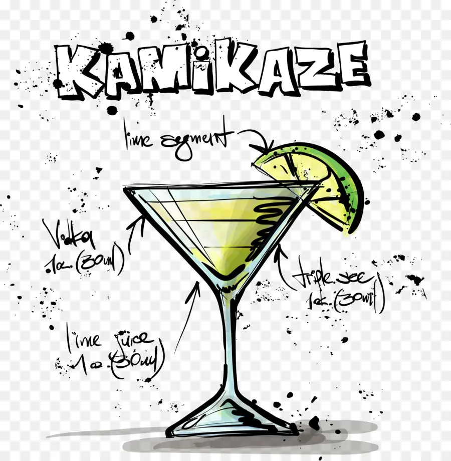 Cocktail Kamikaze，Alcool PNG